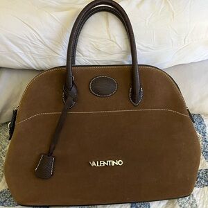 Mario Valentino Spa Brown Suede Handbag